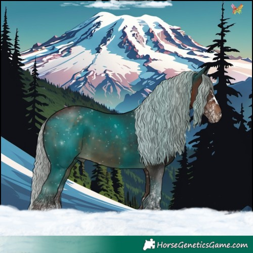 Horse Color:White Spotted Silver Brown 