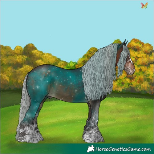 Horse Color:White Spotted Silver Brown 