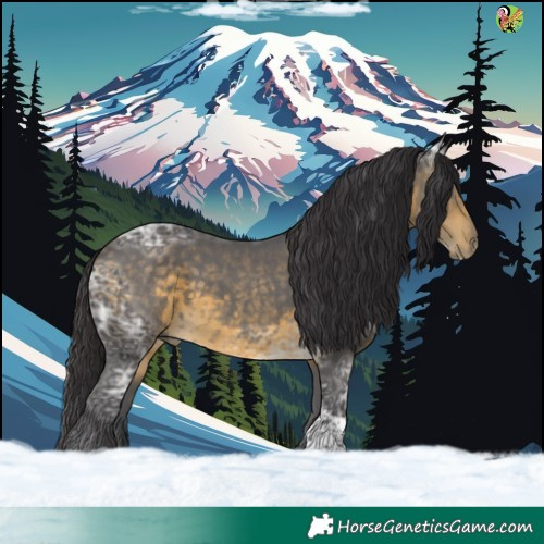 Horse Color:Buckskin Ice Tobiano Rabicano 