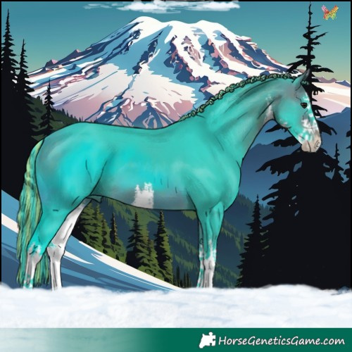 Horse Color:Painted Watercolor White Spotted Bay 