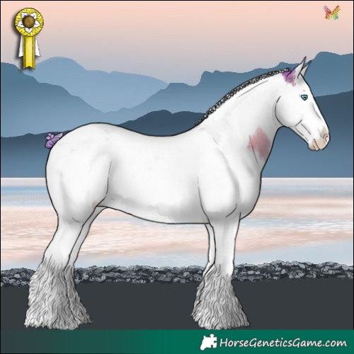 Horse Color:Watercolor Blue Onyx Splash Tobiano 
