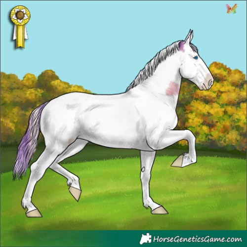 Horse Color:Watercolor Blue Onyx Splash Tobiano 