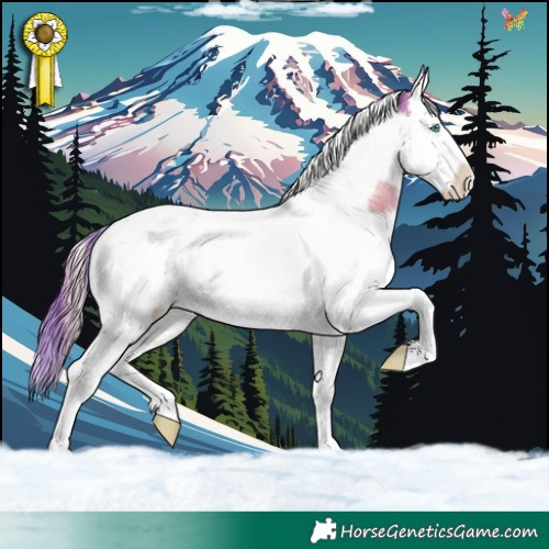 Horse Color:Watercolor Blue Onyx Splash Tobiano 