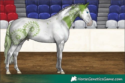 Horse Color:Watercolor Liver Chestnut Splash Tobiano 