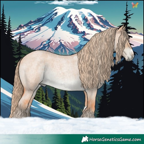 Horse Color:Watercolor Liver Red Dun Roan 