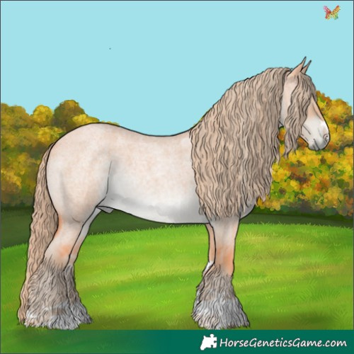 Horse Color:Watercolor Liver Red Dun Roan 
