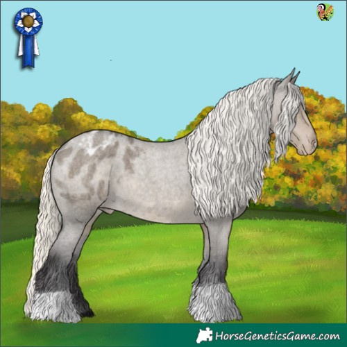 Horse Color:Silver Smoky Grullo Roan Varnish 