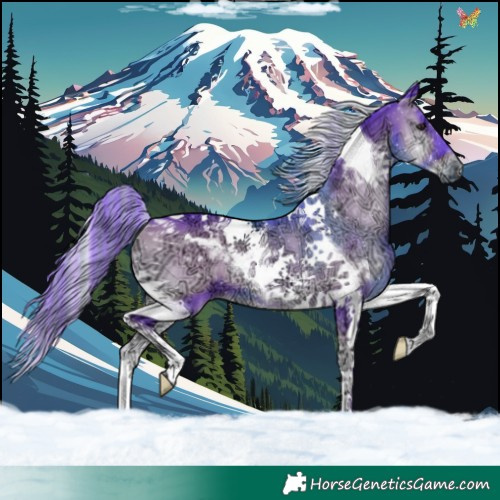 Horse Color:Painted Watercolor Liver Red Onyx Ice Tobiano 