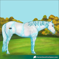 Horse Color:Thunderstruck Watercolor Silver Buckskin Chinchilla Pearl 