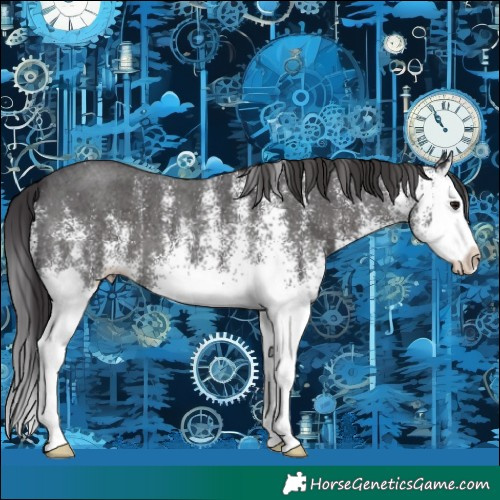 Horse Color:White Spotted Smoky Black Splash 