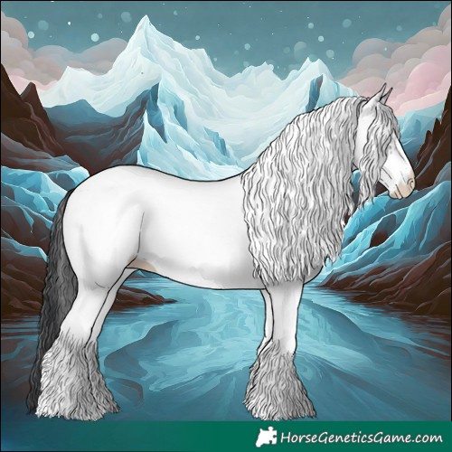 Horse Color:White Spotted Black