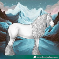 Horse Color:White Spotted Black 
