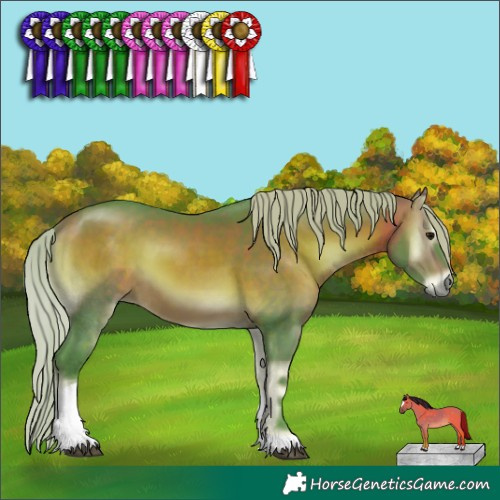 Horse Color:Watercolor Silver Brown Onyx Tobiano 