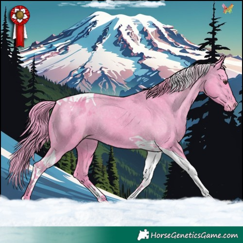 Horse Color:Watercolor Liver Chestnut Tobiano Varnish 
