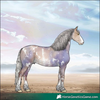 Horse Color:White Spotted Silver Brown Pearl Dun Sabino 
