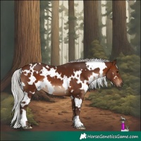 Horse Color:White Spotted Silver Brown