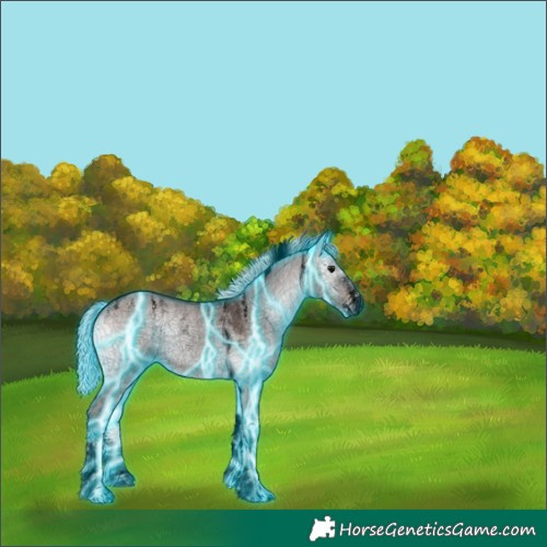Horse Color:Powder White Void Platinum Thunderstruck Silver Bay Onyx Tobiano 