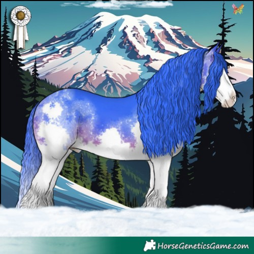 Horse Color:Watercolor Brown Splash 