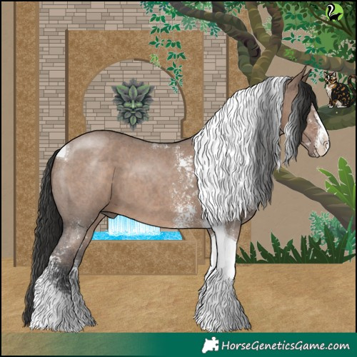 Horse Color:Liver Red Dun Sabino Tobiano 