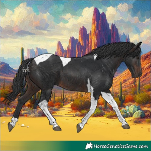 Horse Color:Brown Tobiano 