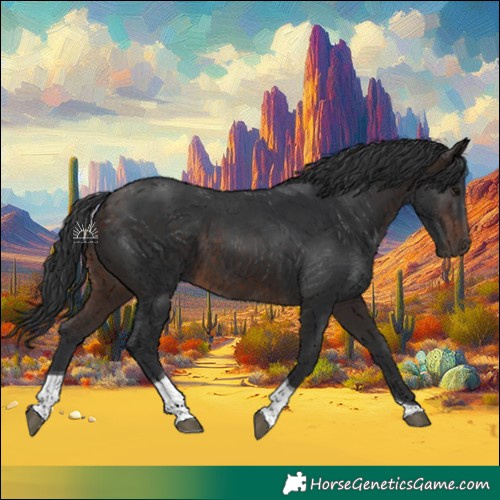 Horse Color:Brown Tobiano 