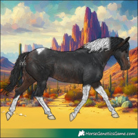 Horse Color:Bay Tobiano Rabicano 
