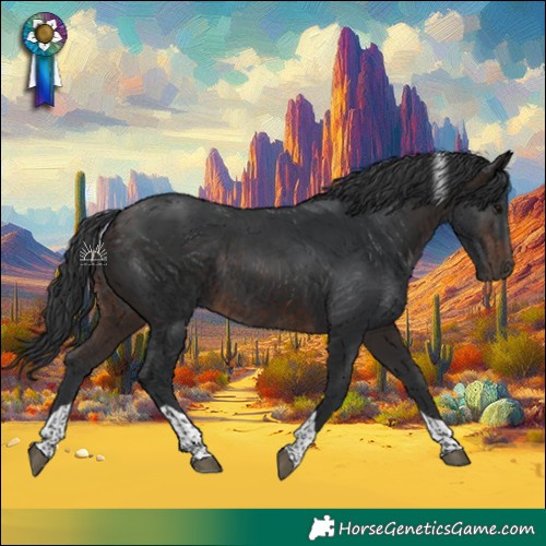 Horse Color:Brown Tobiano Rabicano 