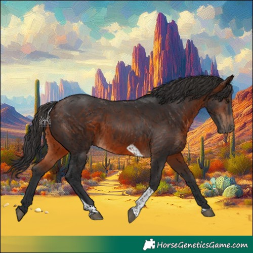Horse Color:Brown Tobiano 