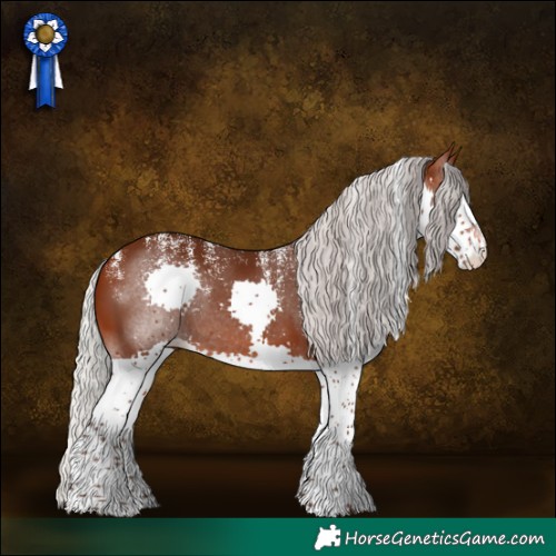 Horse Color:Powder White Silver Brown Splash Rabicano 