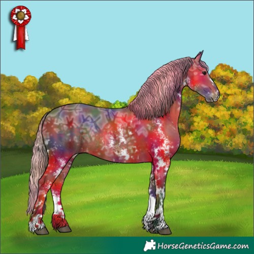 Horse Color:Nacre White Spotted Silver Brown Ice Rabicano 