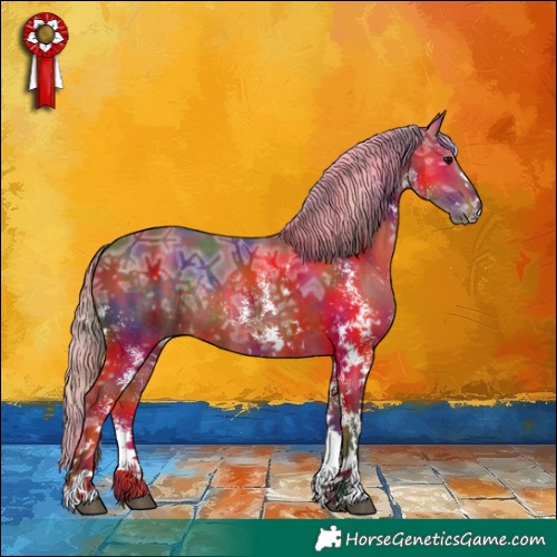 Horse Color:Nacre White Spotted Silver Brown Ice Rabicano 