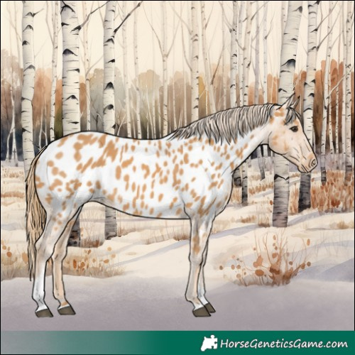 Horse Color:Chestnut Tobiano Near Leopard 