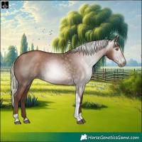 Horse Color:Gray Silver Black Pearl Tobiano 