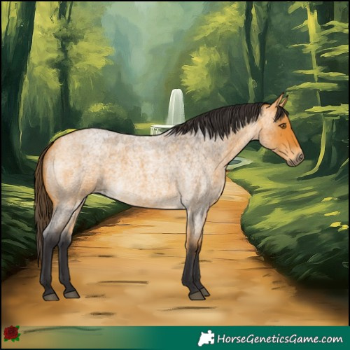 Horse Color:Buckskin Roan 