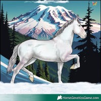 Horse Color:Watercolor White Spotted Palomino Pearl Onyx 