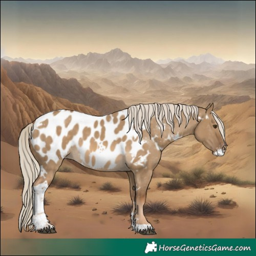 Horse Color:White Spotted Chocolate Palomino Dun Tobiano Near Leopard Rabicano 