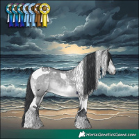 Horse Color:Brown Chinchilla Dun Tobiano 