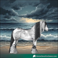 Horse Color:Brown Chinchilla Dun Tobiano 