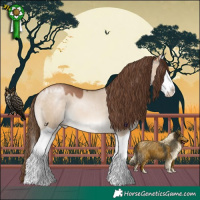 Horse Color:Brown Pearl Dun Splash 