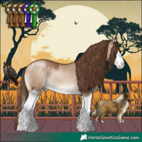 Horse Color:Brown Pearl Dun Splash 