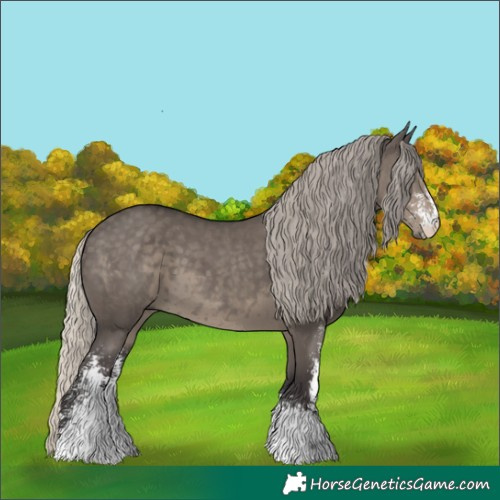 Horse Color:Silver Smoky Grullo Sabino