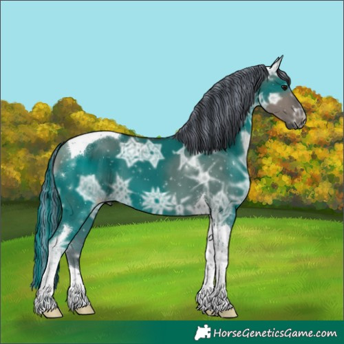 Horse Color:Painted Grullo Ice Tobiano 