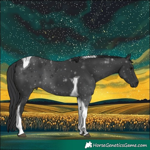 Horse Color:Black Tobiano 