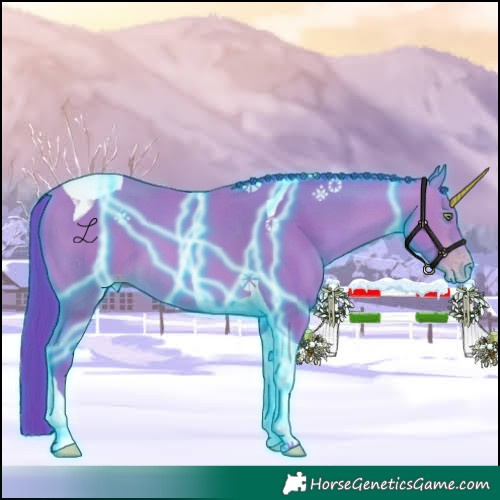 Horse Color:Thunderstruck Watercolor Amber Champagne Tobiano 