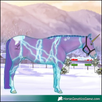 Horse Color:Thunderstruck Watercolor Amber Champagne Tobiano