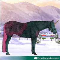 Horse Color:Void Watercolor Blue Roan 