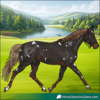 Horse Color:White Spotted Liver Chestnut 