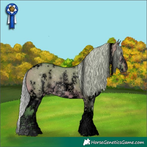 Horse Color:Void Watercolor White Spotted Silver Brown Dun 