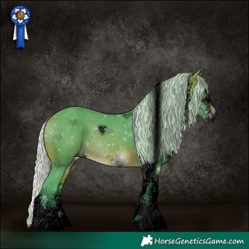 Horse Color:Void Watercolor White Spotted Silver Brown Tobiano 