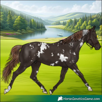 Horse Color:White Spotted Liver Chestnut 